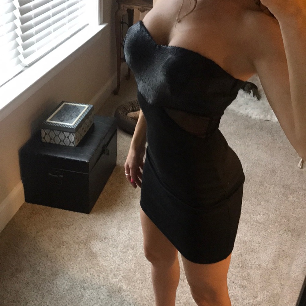 sweetheart top sequin mesh cutout mini tube dress